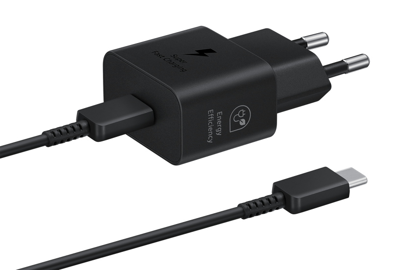 Samsung EP-T2510 Power Adapter 25W + USB-C Cable Musta 1m