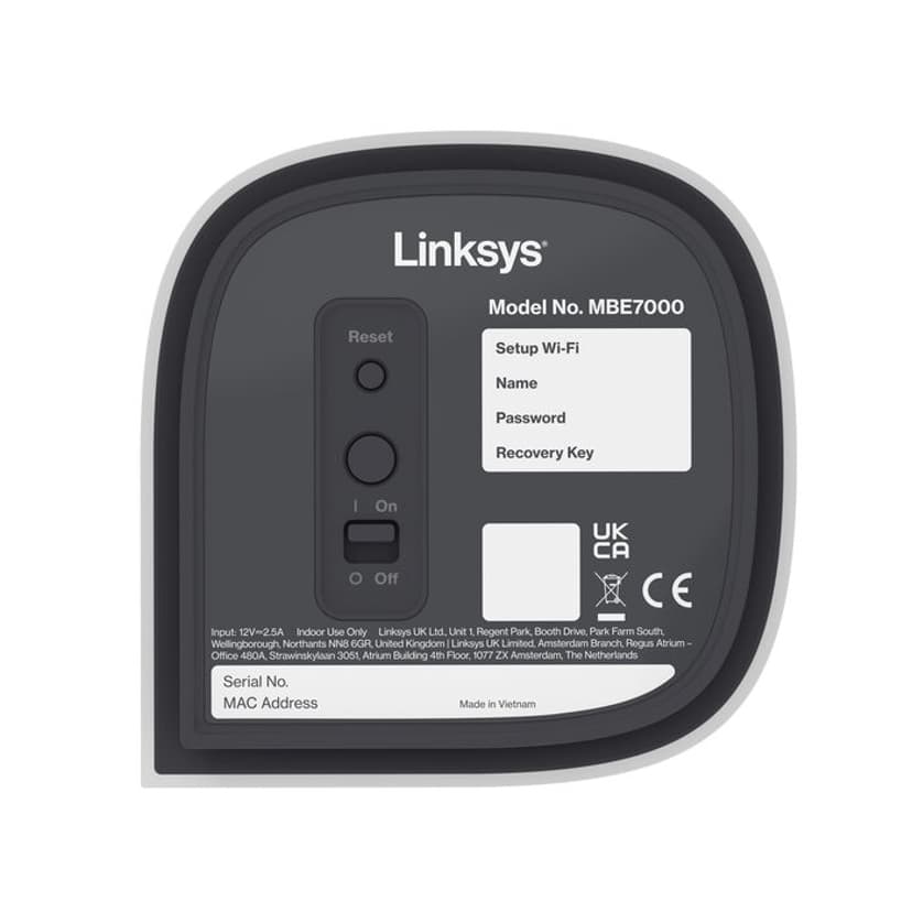 Linksys Velop Pro 7 WiFi 7 Mesh System 1-Pack 2.5G