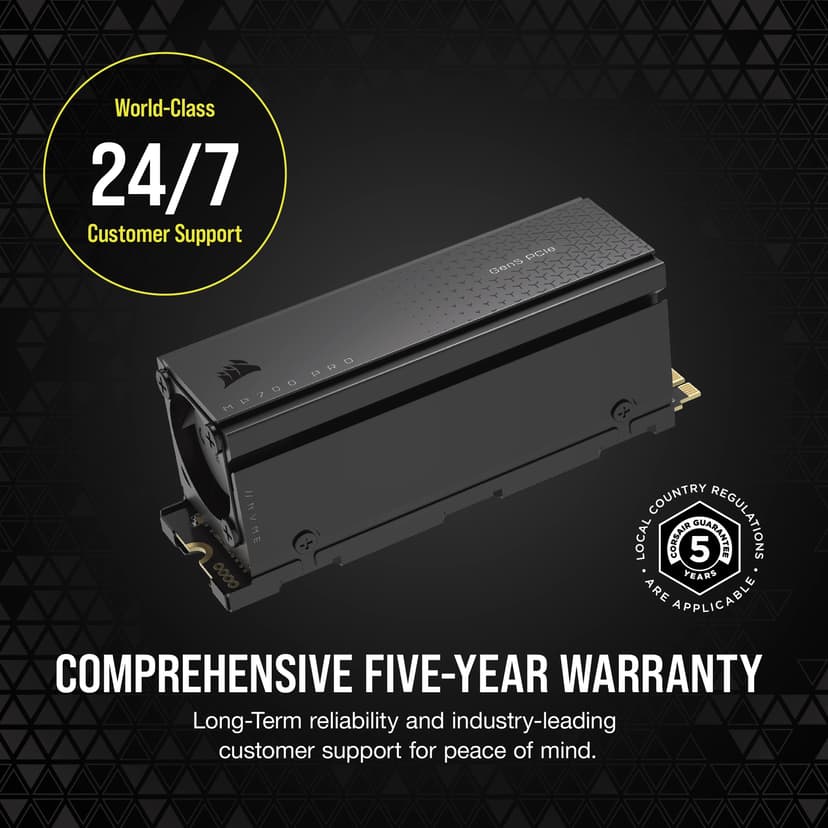 Corsair MP700 PRO 1TB GEN5 X4 2.0 SSD Heatsink M.2 PCIe 5.0