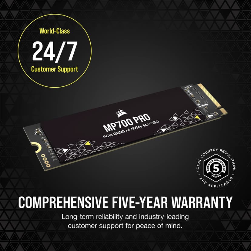 Corsair MP700 PRO 2TB GEN5 X4 2.0 SSD M.2 PCIe 5.0