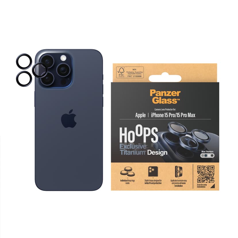 Panzerglass Hoops Lens Protector iPhone 15 Pro/15 Pro Max