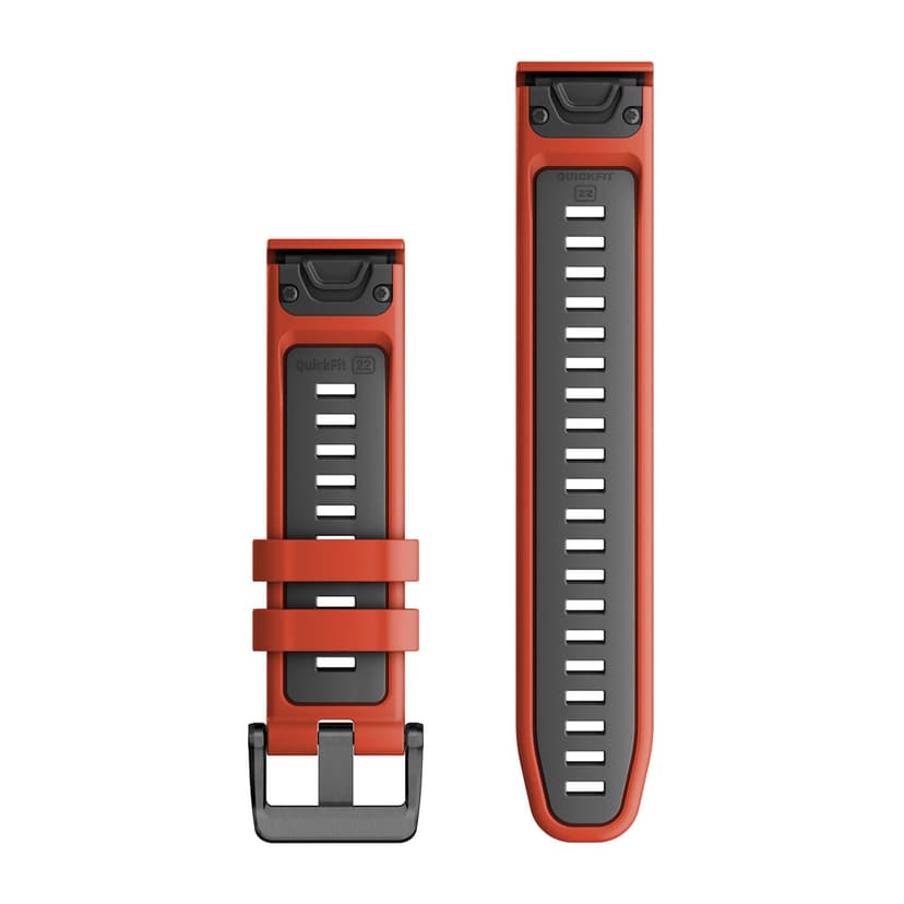 Garmin QuickFit Band Grafitt, Rød Silikon