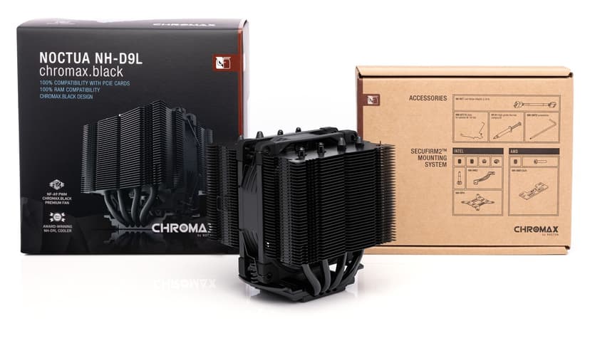 Noctua NH-D9L Chromax Jäähdytyslevy/jäähdytin Musta
