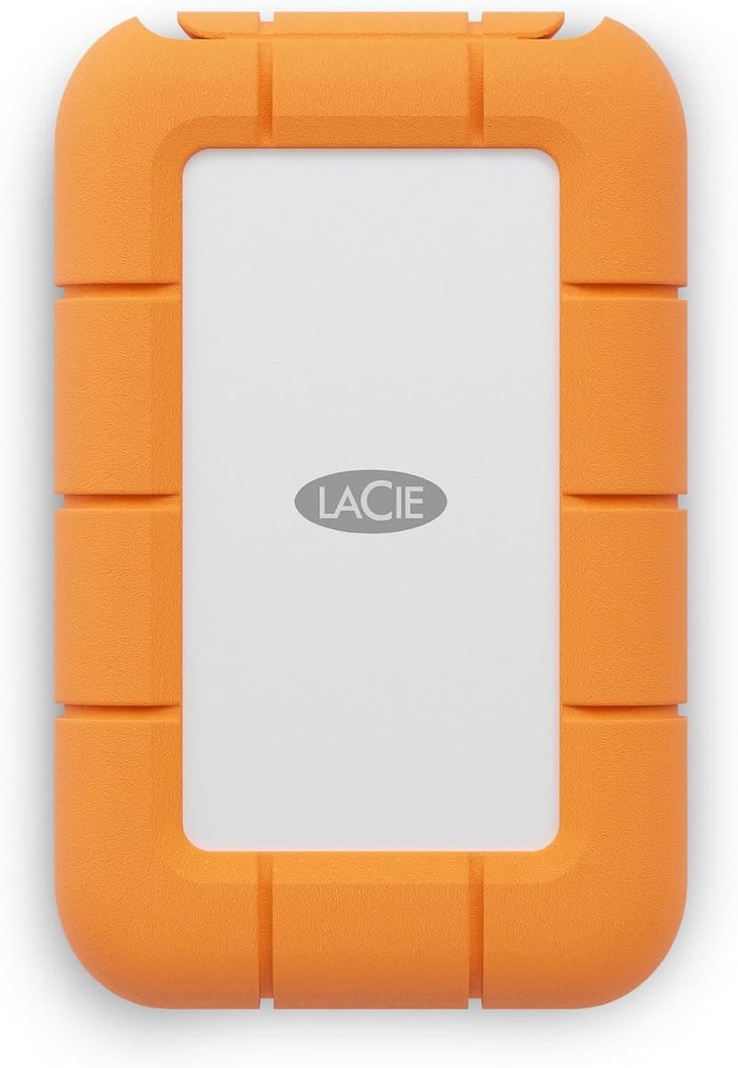 LaCie Mini Rugged SSD 4TB USB-C Grå, Orange