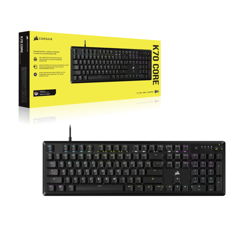 Corsair K70 Core MLX Red Langallinen CORSAIR MLX Red Pohjoismainen