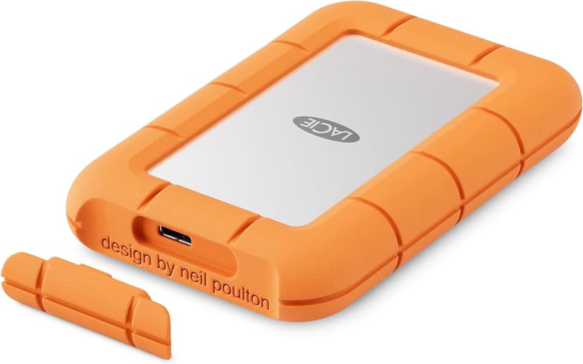 LaCie Mini Rugged SSD 2TB USB Type-C Grå, Orange