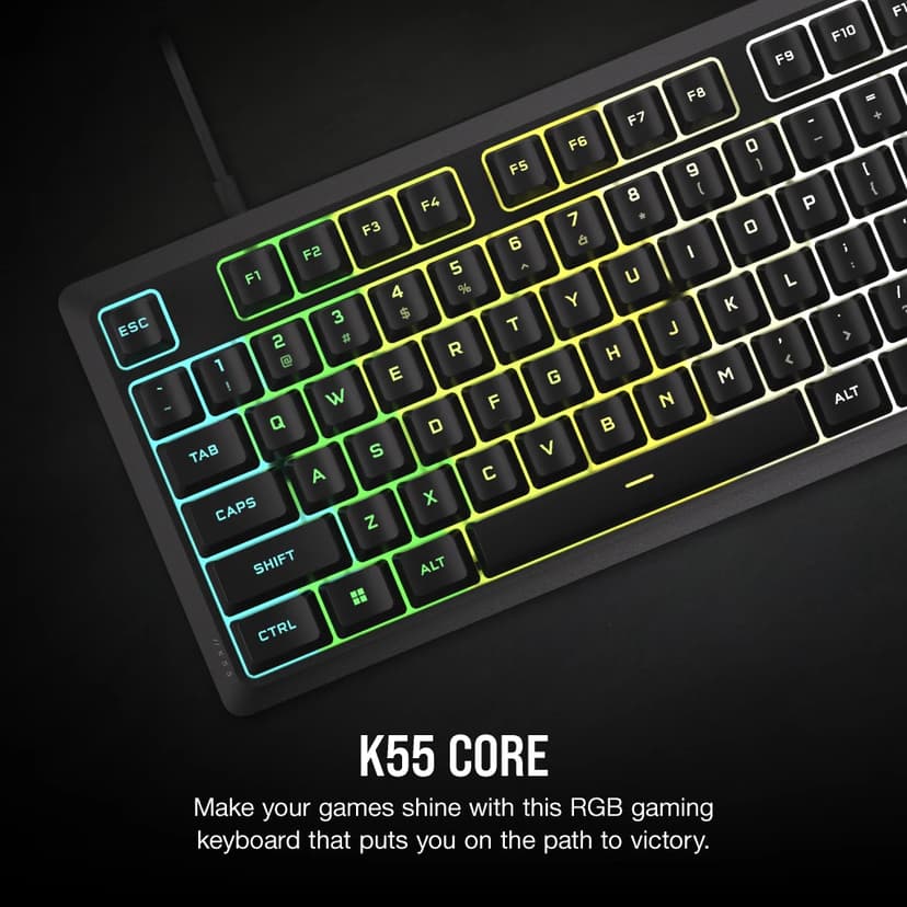Corsair K55 Core RGB Koblet med ledninger (ikke trådløs) Nordisk