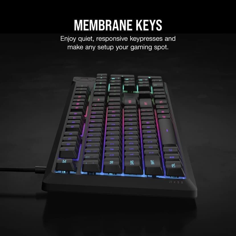 Corsair K55 Core RGB Koblet med ledninger (ikke trådløs) Nordisk