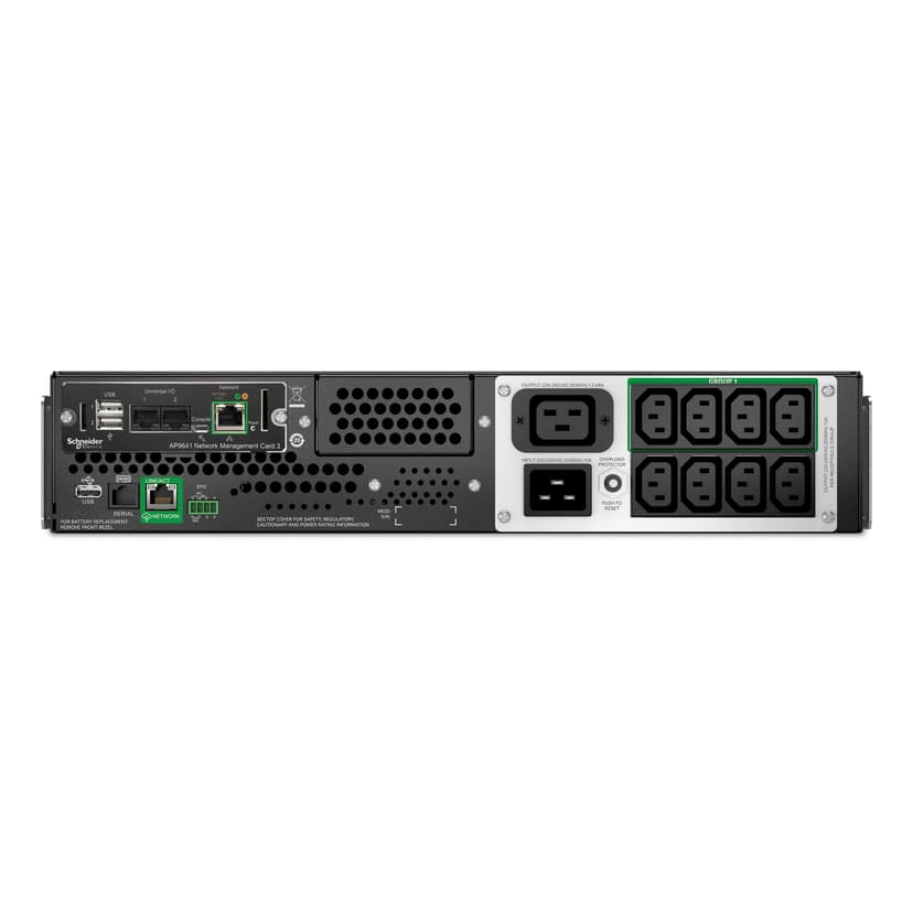APC SMTL2200RMI2UCNC uforstyrrbar strømforsyning (UPS) Linje-Interactive 2,2 kVA 1980 W 9 AC-utganger