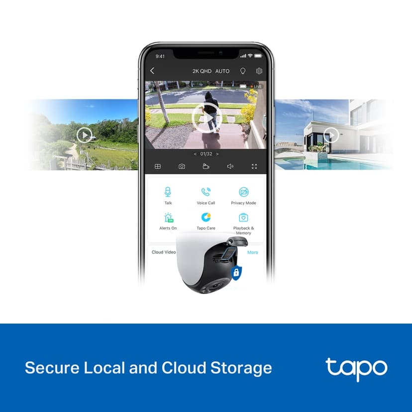 TP-Link Tapo C520WS Dome IP-sikkerhedskamera Indendørs og udendørs