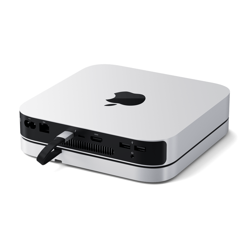 Satechi Stativ og hub for Mac mini/Studio med NVMe SSD-spor USB 3.2 Gen 2 (3.1 Gen 2) Type-C