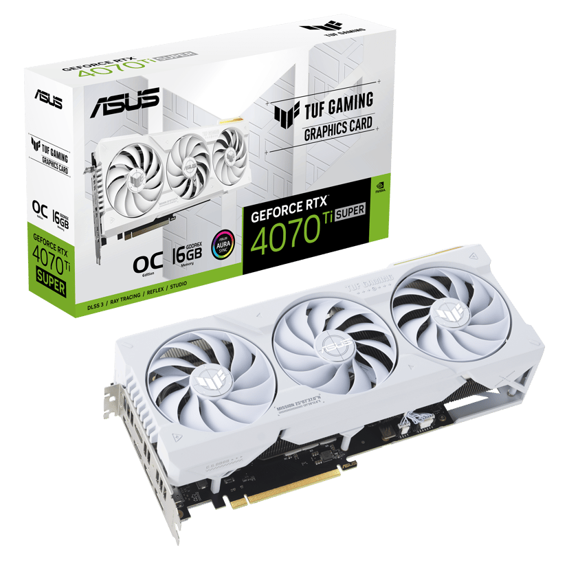 ASUS GeForce RTX 4070 TI Super OC TUF Gaming White 16GB