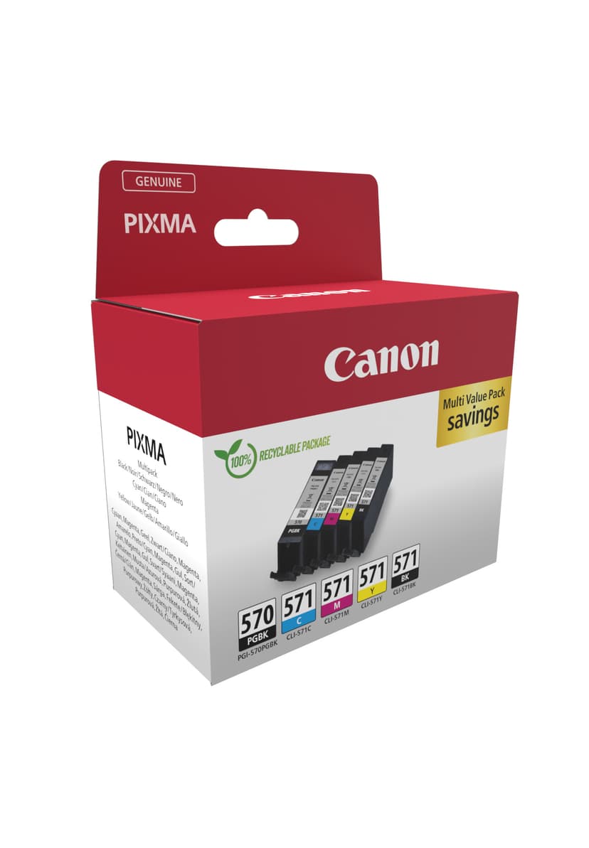Canon Bläck Multipack PGI-570 (PGBK)/CLI-571 (B/C/M/Y)