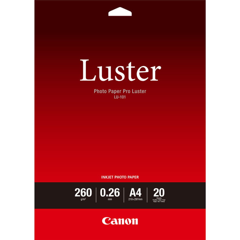 Canon Paper Photo Luster LU-101 A4 20 Sheets 260g