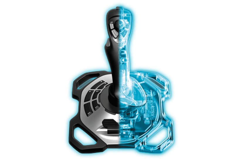 Logitech Extreme 3D Pro Hvit, Sort