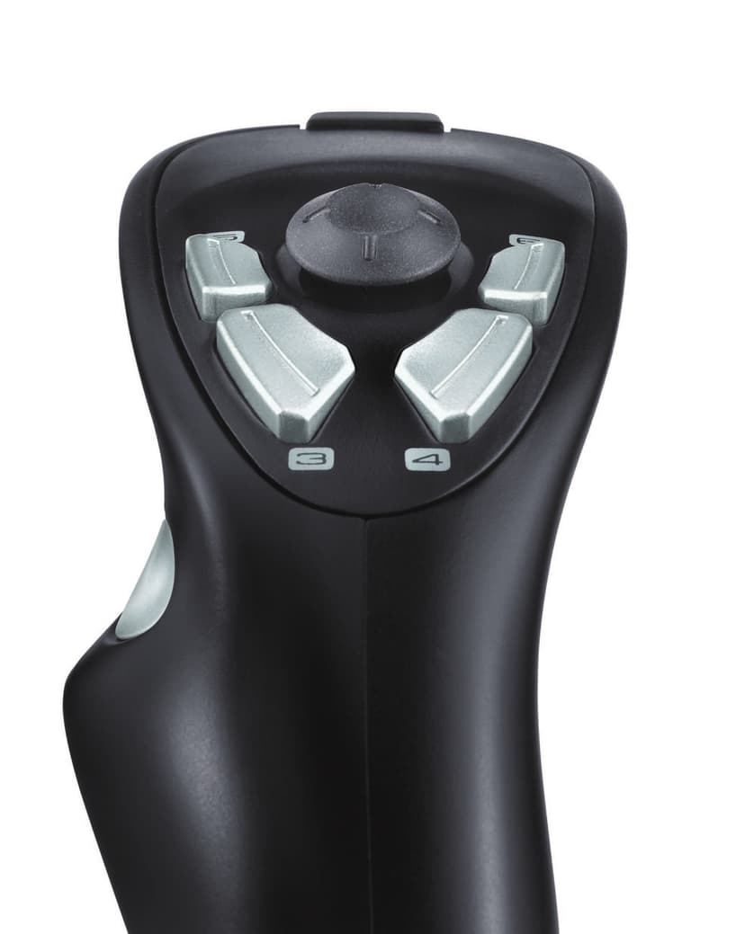 Logitech Extreme 3D Pro Hvit, Sort