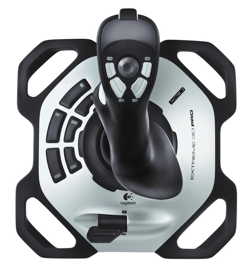 Logitech Extreme 3D Pro Hvit, Sort