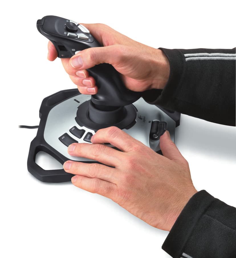 Logitech Extreme 3D Pro Hvit, Sort