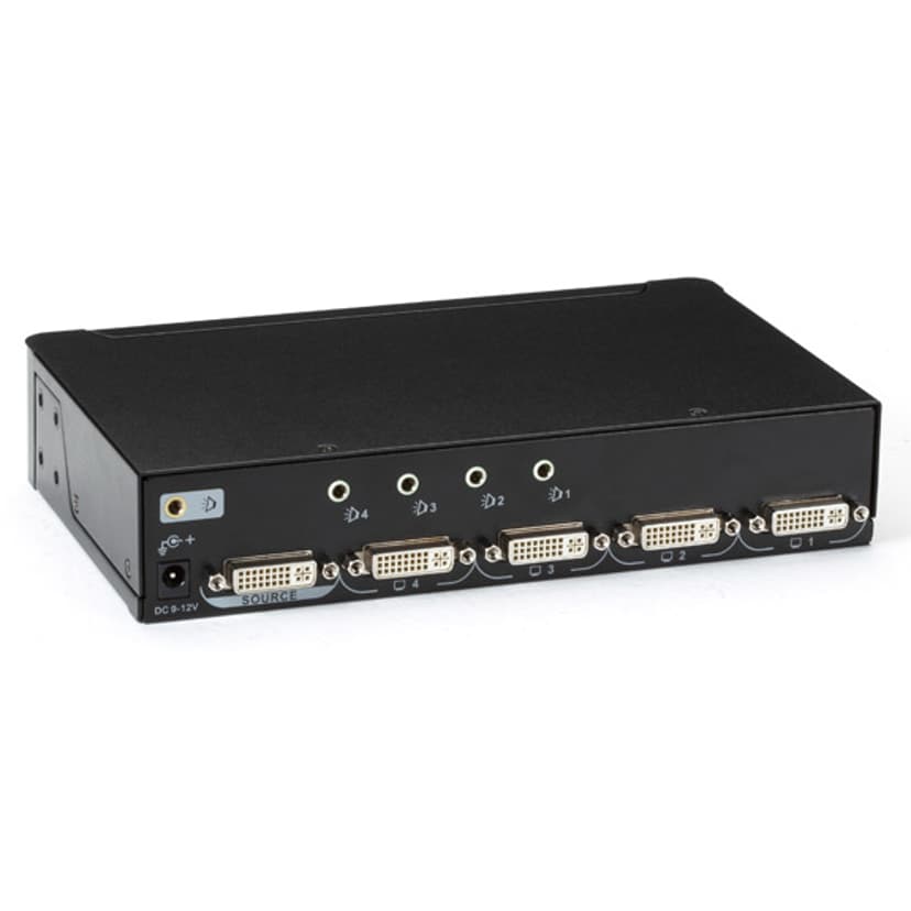 Black Box DVI-D Splitter with Audio and HDCP, 1 x 4