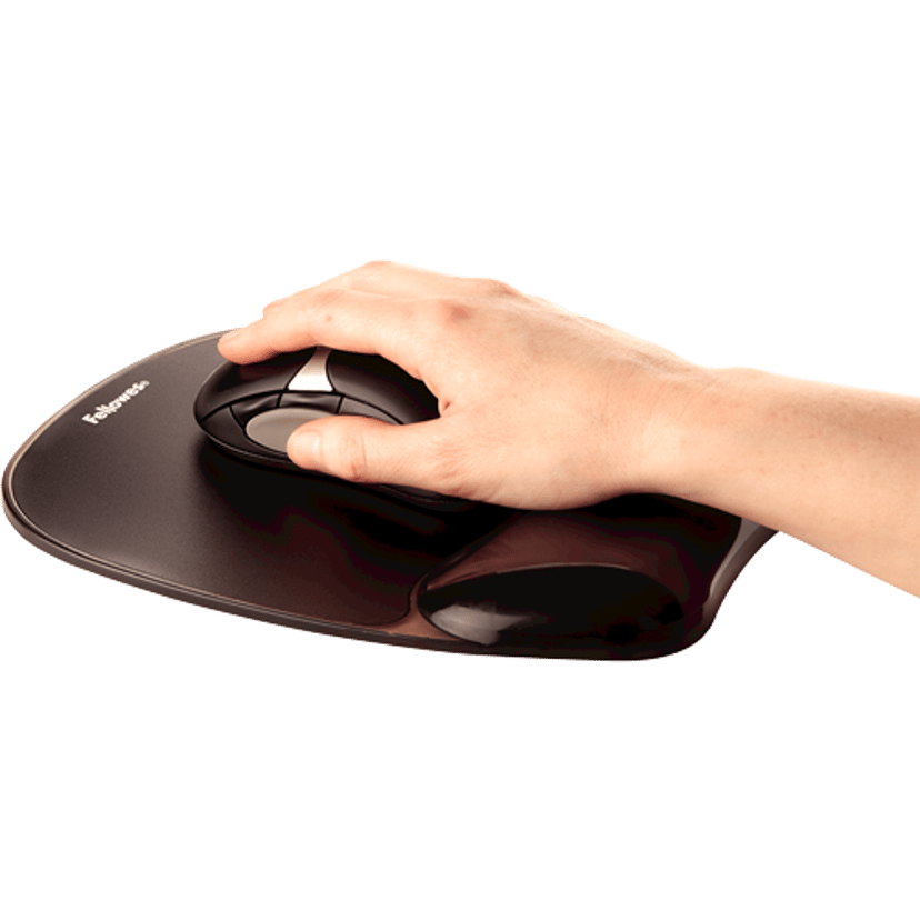 Fellowes Gel Crystal Black -hiirimatto ja -rannetuki