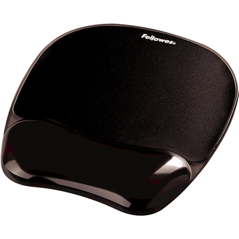 Fellowes Gel Crystal Black -hiirimatto ja -rannetuki