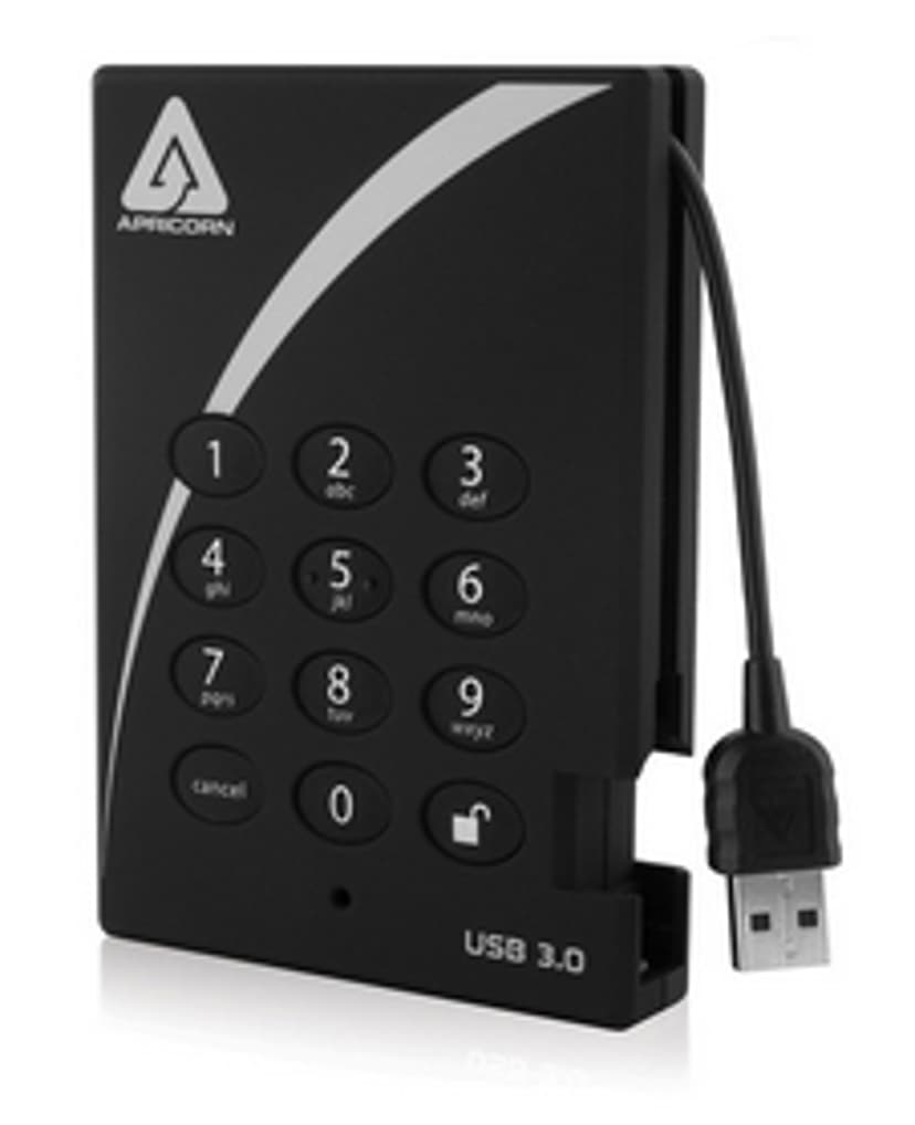Apricorn Padlock fortress 1TB Svart