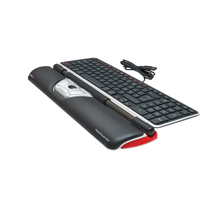 Contour Design RollerMouse Red Wired USB-C Rullstav Svart, Röd, Silver
