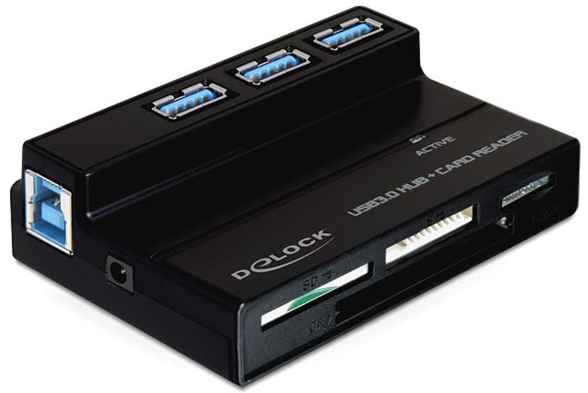 Delock USB 3.0 Card Reader All in 1 + 3 Port USB 3.0 Hub