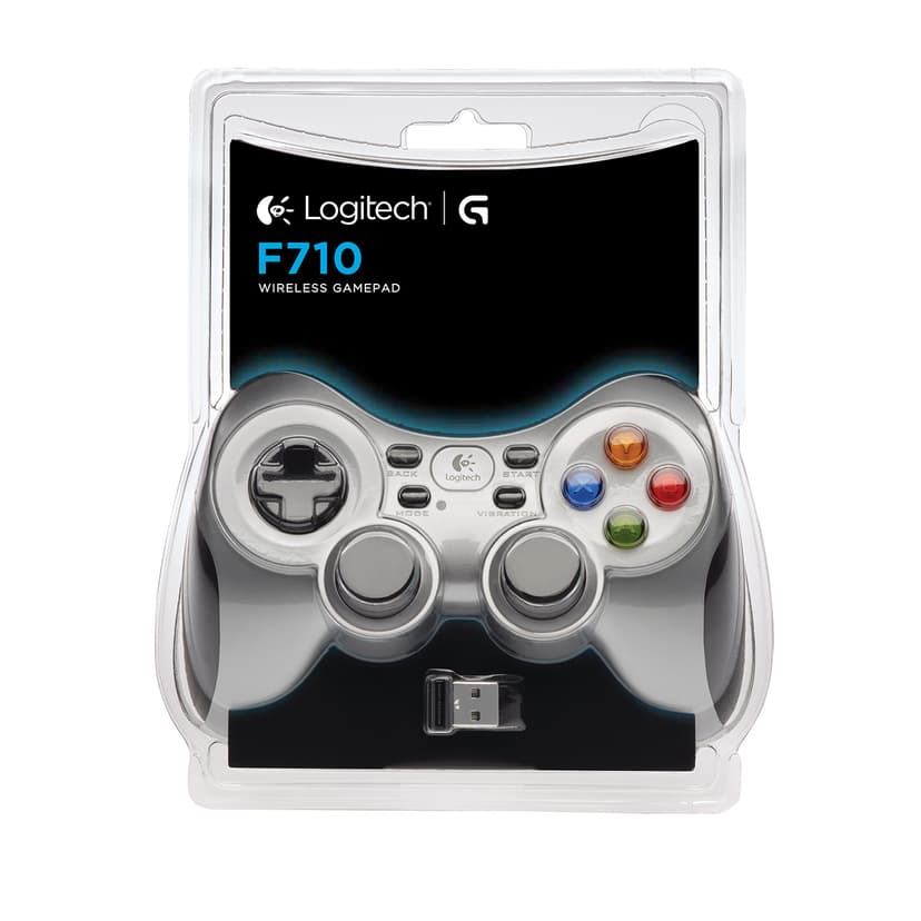 Logitech Wireless Gamepad F710 Silver, Svart