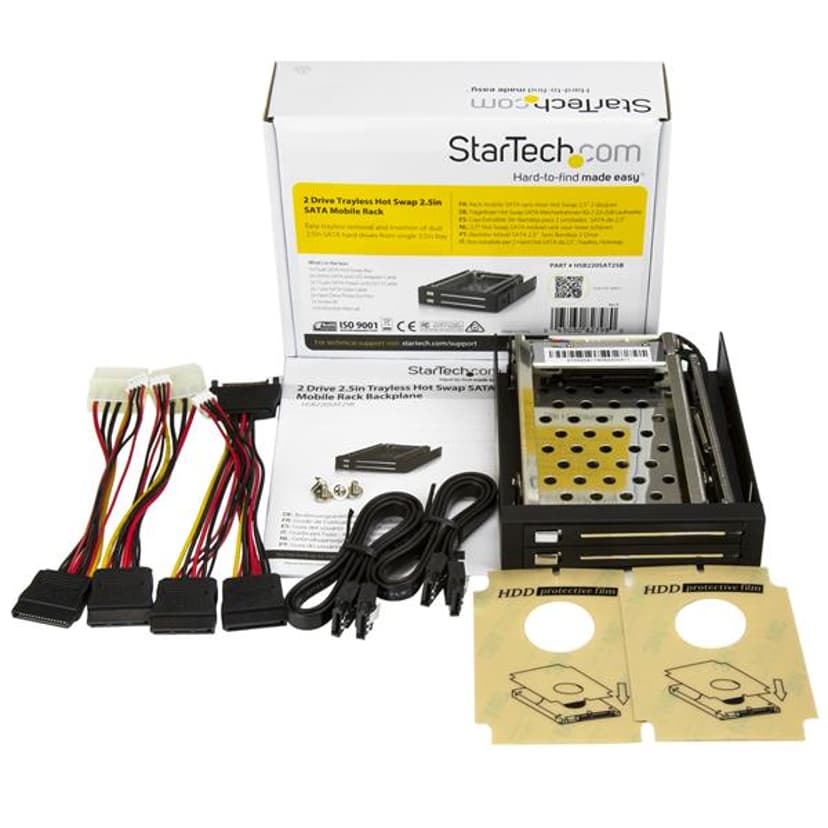 Startech 2 Drive 2.5in Trayless Hot Swap SATA Mobile Rack Backplane