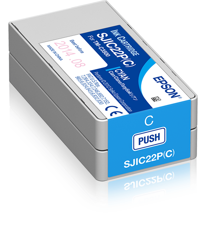 Epson Muste, syaani, SJIC22P(C) – TM-3500