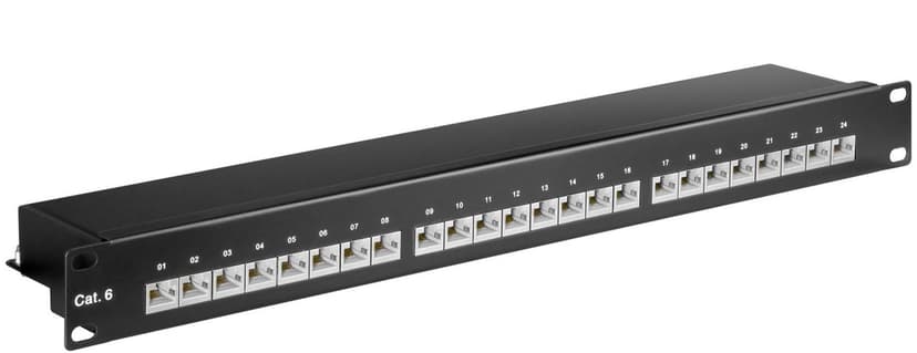 Microconnect Patchpanel Svart Cat 6 1U