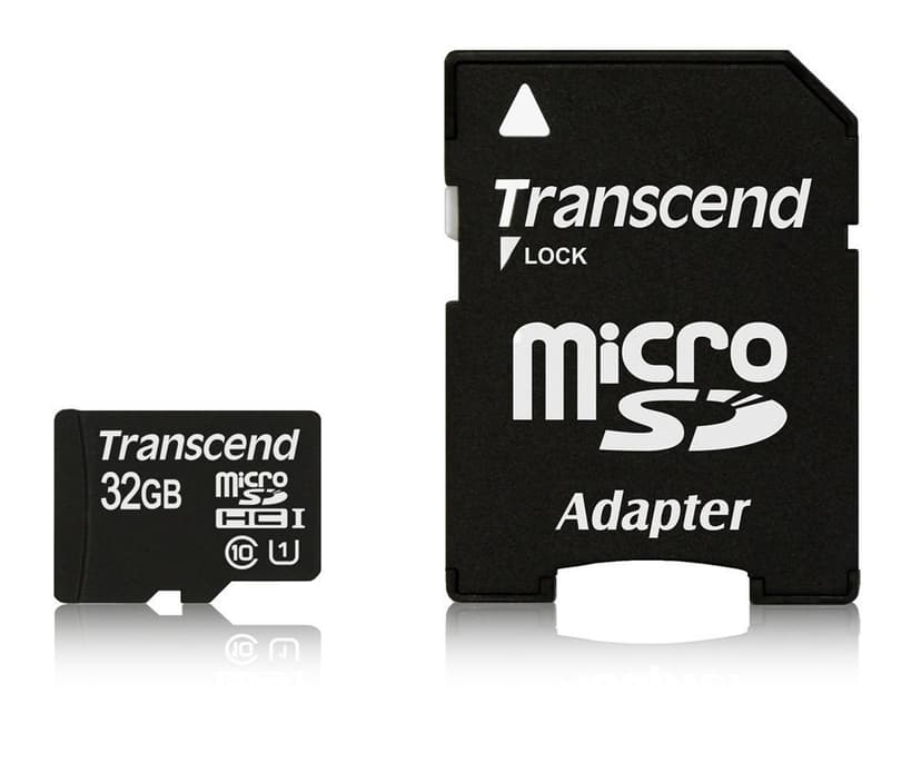 Transcend Flash-Minneskort 32GB MicroSDHC MLC