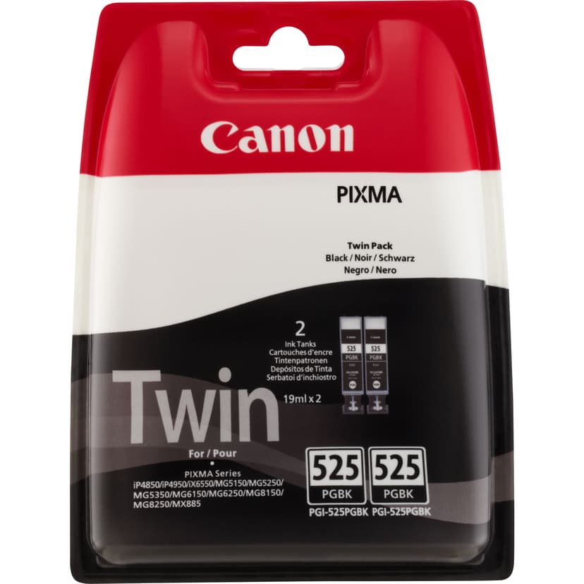 Canon Bläck Svart PGI-525PGBK TWINPACK - MG5150/IP4850