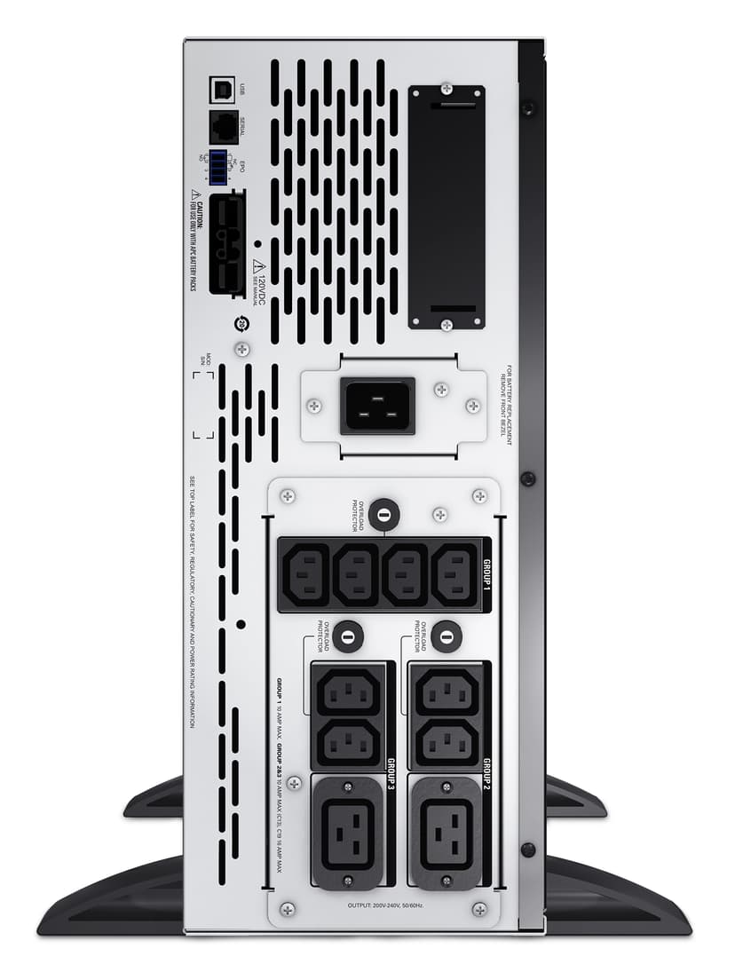 APC Smart-UPS X SMX2200HV Noodstroomvoeding - 2200VA, 8x C13, 2x C19 uitgang, USB, short depth