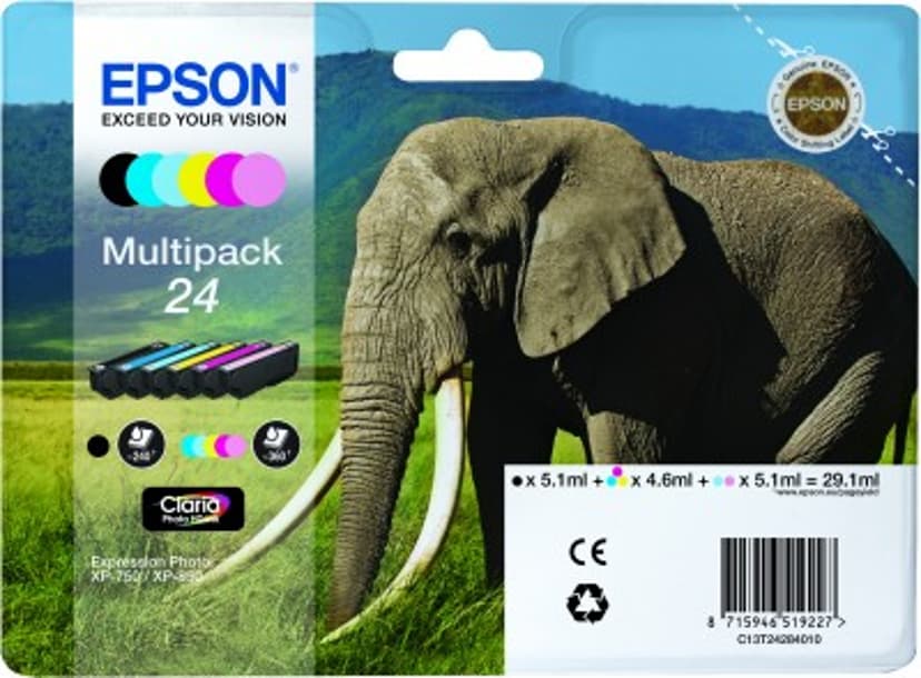 Epson Bläck Multipack 6-ColorS 24 Claria Foto HD