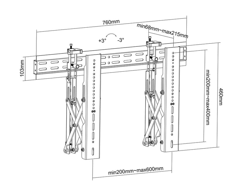 Multibrackets M Public Video Wall Mount Push