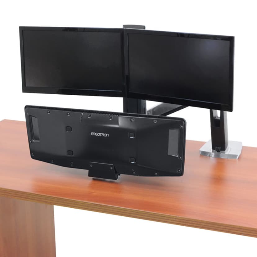 Ergotron WorkFit-A Dual Workstation with Suspended Keyboard Standing Desk
