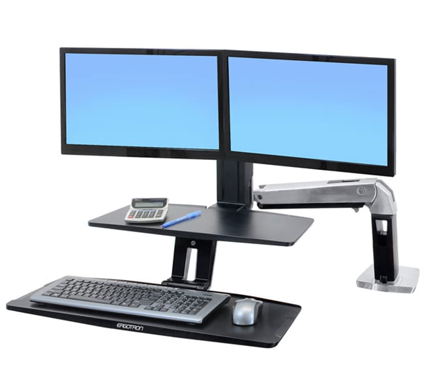 Ergotron WorkFit-A with Suspended Keyboard, Dual