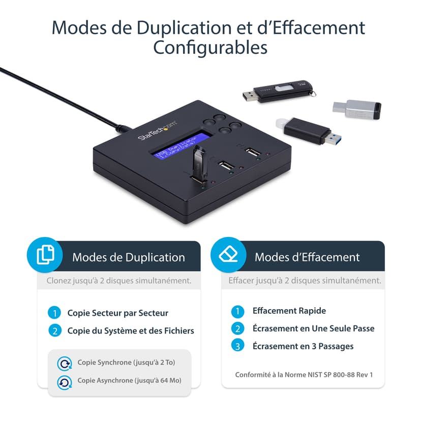 Startech 1:2 Standalone USB 2.0 Flash Drive Duplicator and Eraser