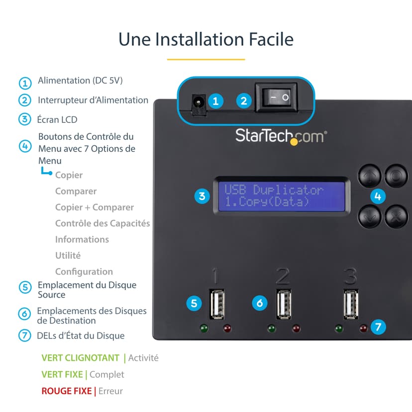 Startech 1:2 Standalone USB 2.0 Flash Drive Duplicator and Eraser