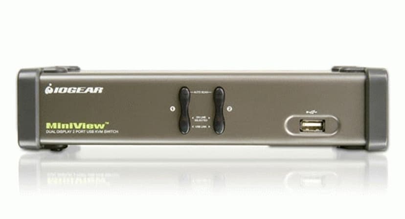 Iogear 2 Port Dual View KVM Switch - Gcs1742