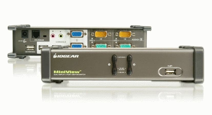 Iogear 2 Port Dual View KVM Switch - Gcs1742