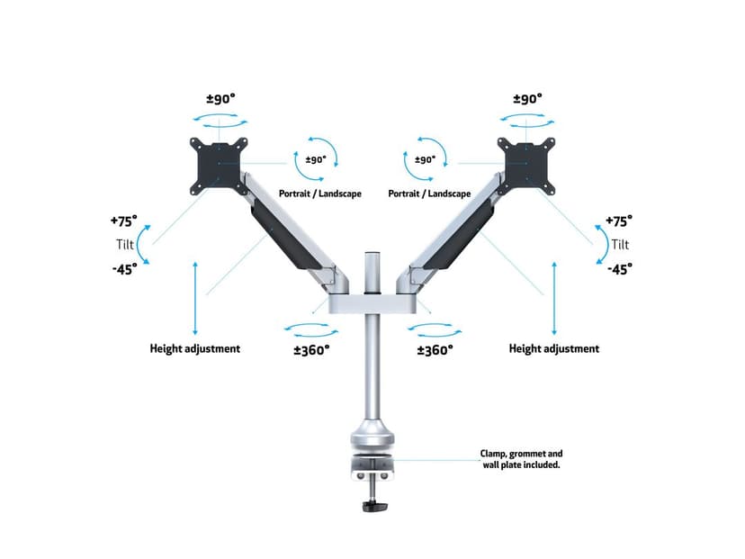 Multibrackets M VESA Gas Lift Arm Dual