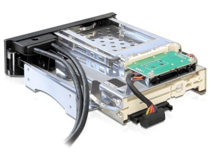 Delock 5.25 Mobile Rack for 1 x 2.5 + 1 x 3.5 SATA HDD + 2 x USB 3.0 Ports