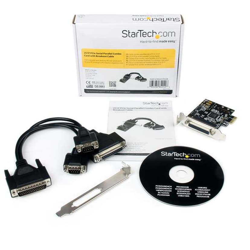 Startech StarTech.com 2S1P PCI Express seriellt parallellt kombokort med breakout-kabel