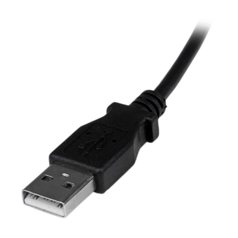 Startech StarTech.com 2 m micro USB-kabel A-naar-micro-B met neerwaartse hoek 2m USB-A Micro USB-B Zwart