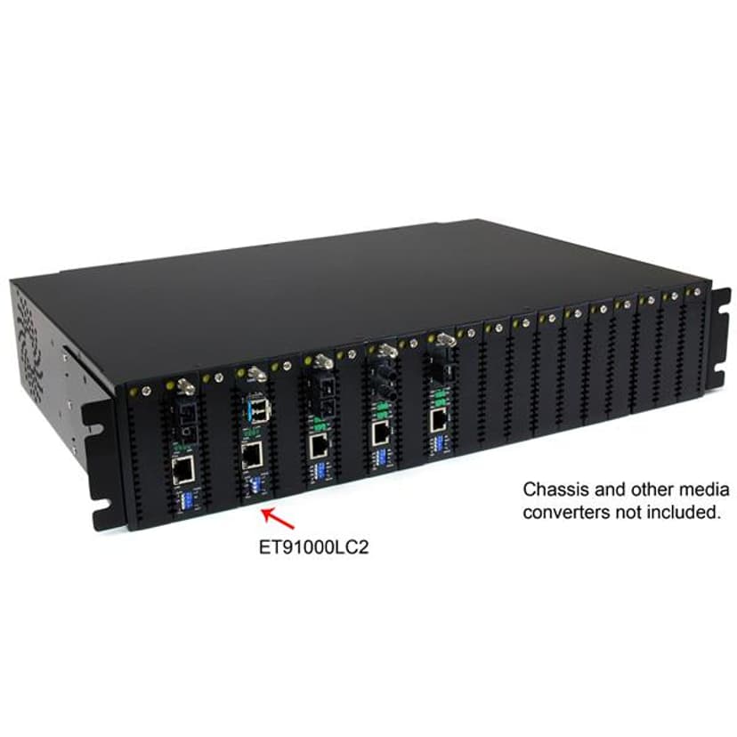 Startech StarTech.com ET91000LC2 nettverksmediakonverterer 2000 Mbit/s 850 nm Multi-modus Sort