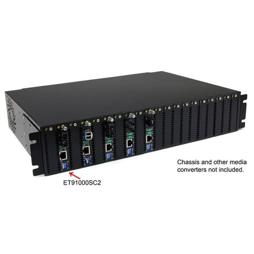 Startech StarTech.com ET91000SC2 mediakonverterare för nätverk 2000 Mbit/s 850 nm Flerläge Svart