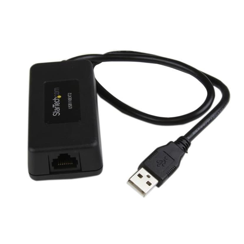 Startech StarTech.com USB110EXT2 nettverksforlenger Sender og mottaker Sort